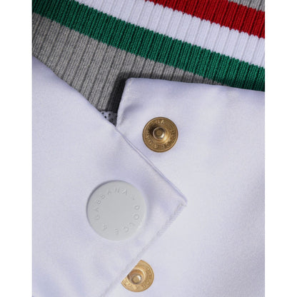 Dolce & Gabbana Multicolor Italia Button Down Bomber Jacket