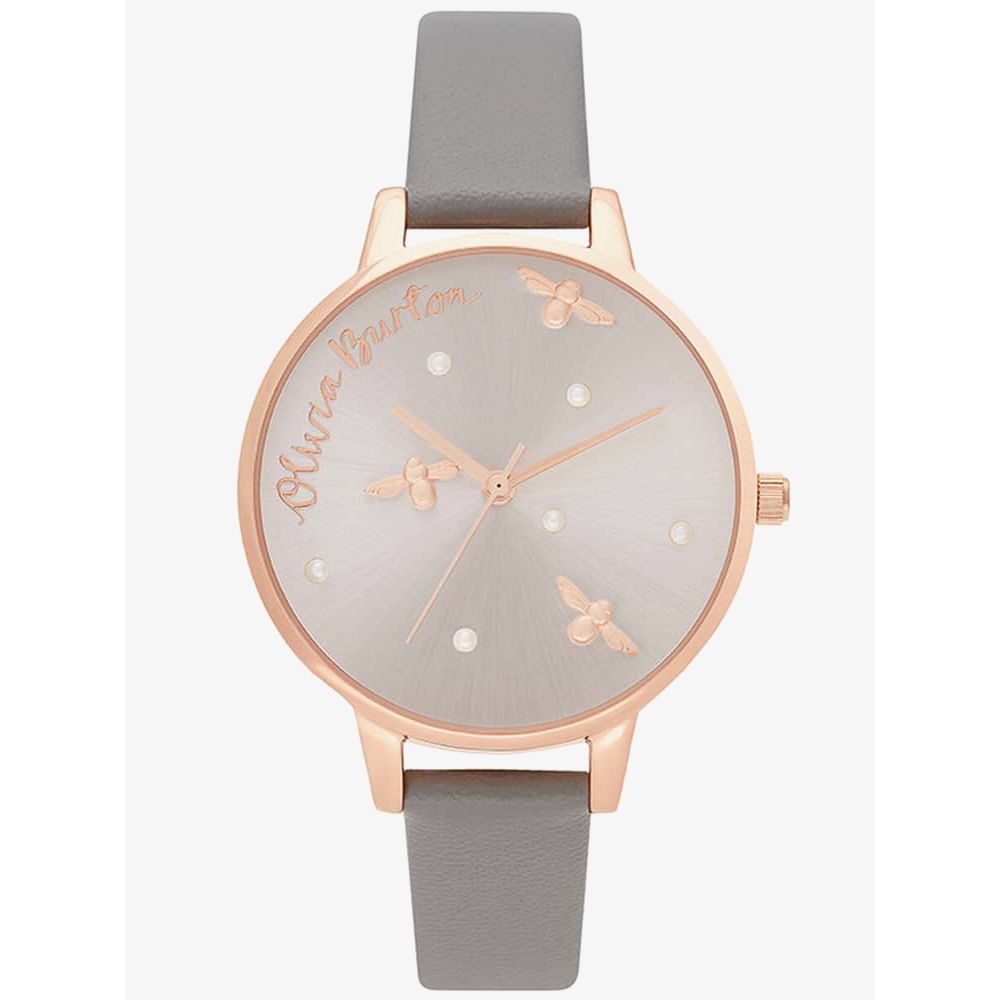 Olivia Burton Gray Artificial Leather Dress Watch Olivia Burton