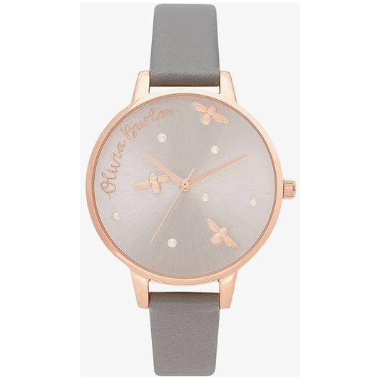 Olivia Burton Gray Synthetic Leather Watch Olivia Burton