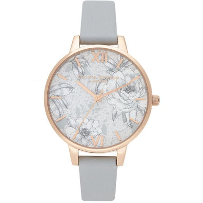 Olivia Burton Gray Artificial Leather Dress Watch Olivia Burton