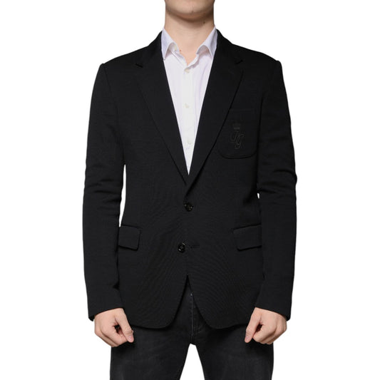 Dolce & Gabbana Black Wool Single Breasted Formal Blazer Dolce & Gabbana Black