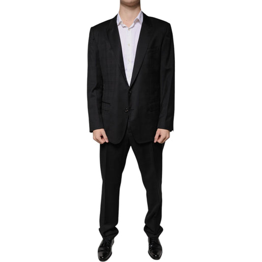 Dolce & Gabbana Black Wool Single Breasted Formal Suit Dolce & Gabbana Black