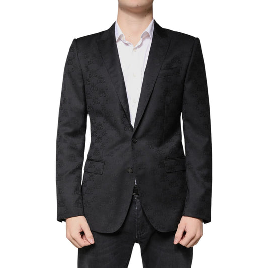 Dolce & Gabbana Black Wool Single Breasted Formal Blazer Dolce & Gabbana Dark Slate Gray