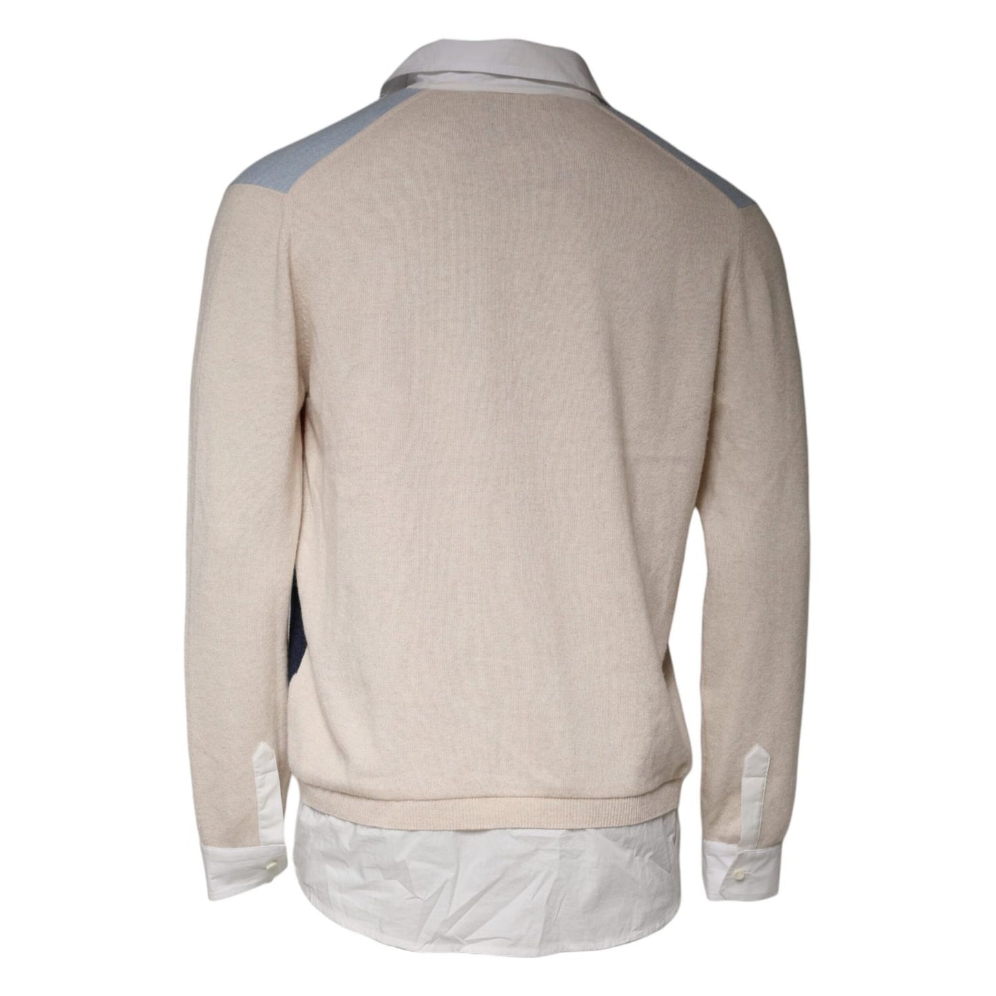 Ballantyne Multicolor Patterned Collared Long Sleeves Pullover Sweater