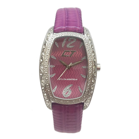 Chronotech Purple Leather Dress Watch1728,67434610848,Accessories,Chronotech,Dress Watches - Watches - Accessories,New with tags,Purple,Watches - Accessories,Women