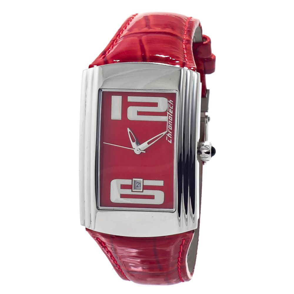 Chronotech Multicolor Leather Dress Watch