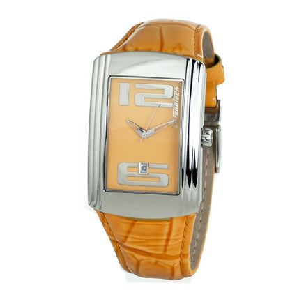 Chronotech Orange Leather Dress Watch Chronotech