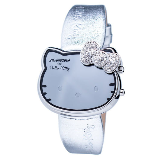 Chronotech Silver Leather Digital Watch1728,67434610848,Accessories,Chronotech,Digital Watches - Watches - Accessories,New with tags,Silver,Watches - Accessories,Women