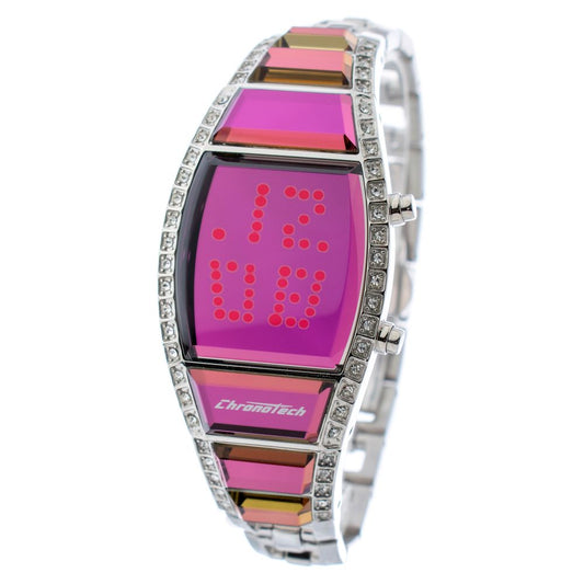 Chronotech Silver Stainless Steel Digital Watch 1728,67434610848,Accessories,Chronotech,Digital Watches - Watches - Accessories,New with tags,Silver,Watches - Accessories,Women