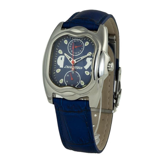 Chronotech Blue Leather Watch Chronotech Dark Slate Gray