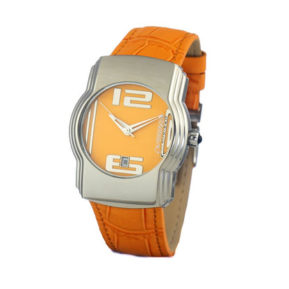 Chronotech Orange Leather Dress Watch Chronotech