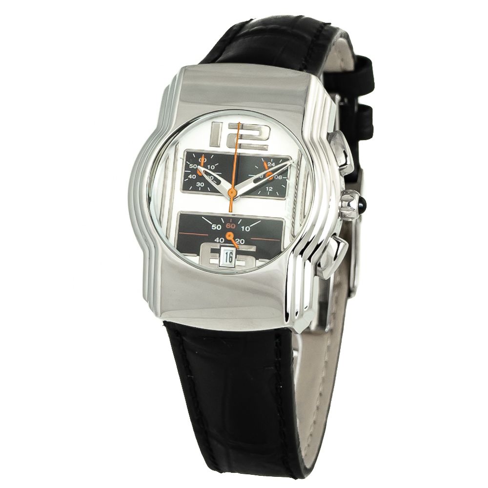 Chronotech Black Leather Dress Watch 1728,67434610848,Accessories,Black,Chronotech,Dress Watches - Watches - Accessories,New with tags,Watches - Accessories,Women