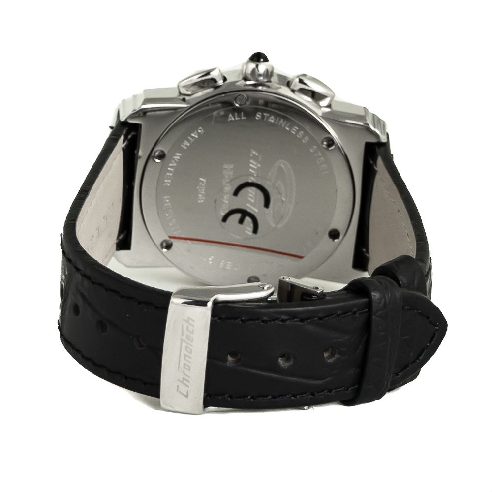 Chronotech Black Leather Dress Watch 1728,67434610848,Accessories,Black,Chronotech,Dress Watches - Watches - Accessories,New with tags,Watches - Accessories,Women