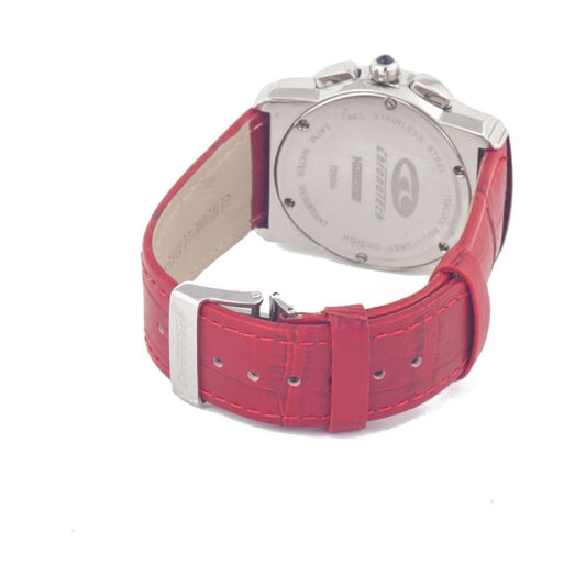 Chronotech Red Leather Watch Chronotech Gray