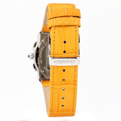 Chronotech Orange Leather Dress Watch Chronotech