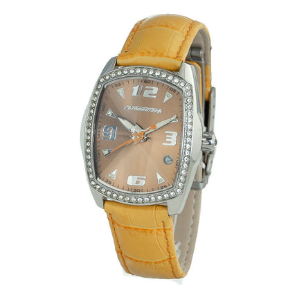 Chronotech Orange Leather Dress Watch Chronotech