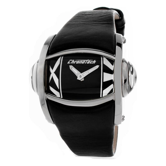 Chronotech Black Leather Watch Chronotech Black
