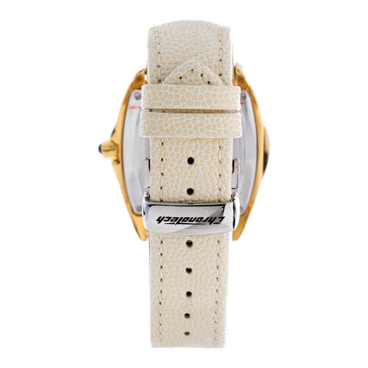 Chronotech Beige Leather Watch Chronotech Light Gray