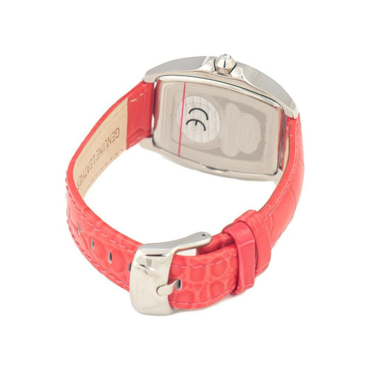 Chronotech Red Leather Watch Chronotech Light Gray
