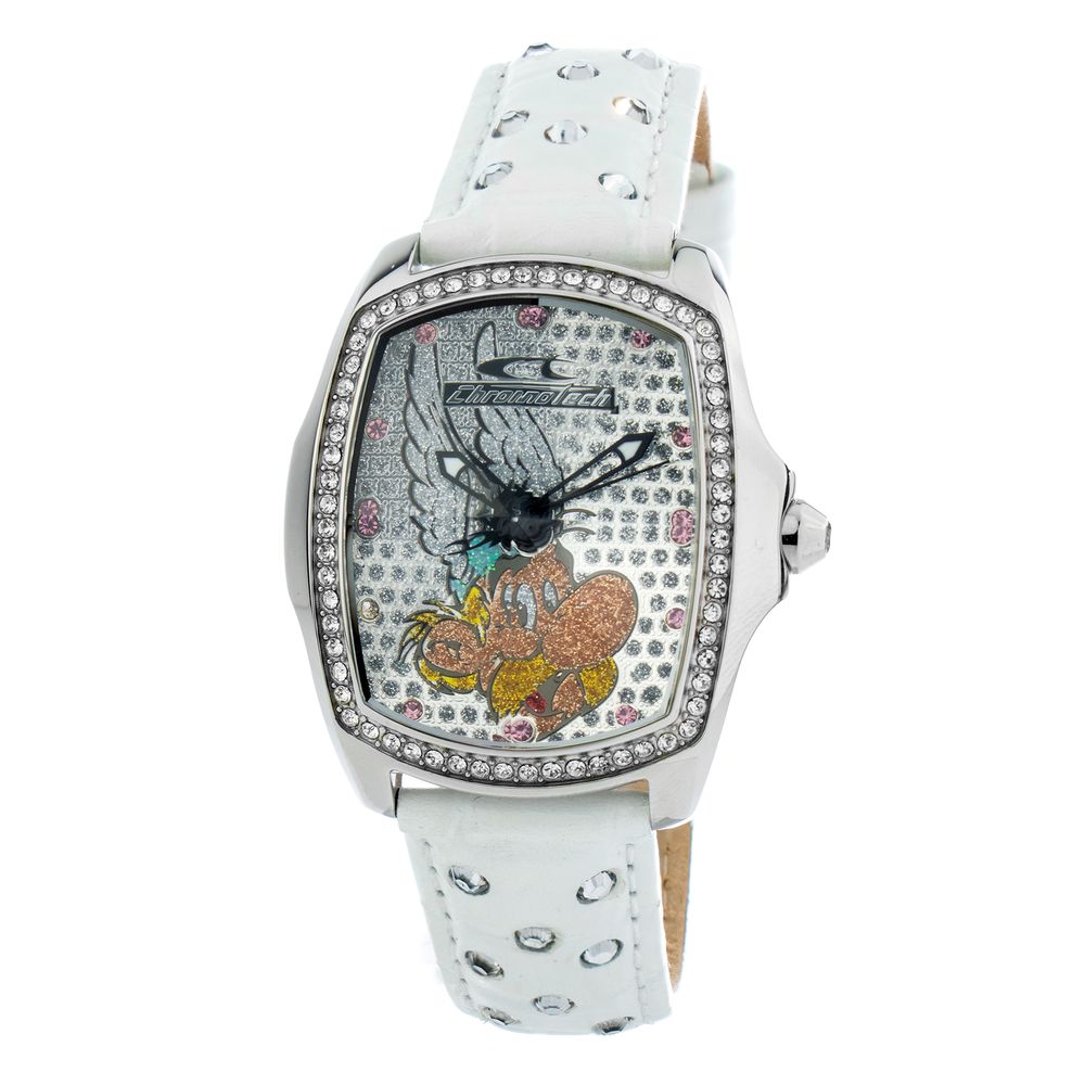 Chronotech White Leather Dress Watch 1728,67434610848,Accessories,Chronotech,Dress Watches - Watches - Accessories,New with tags,Watches - Accessories,White,Women
