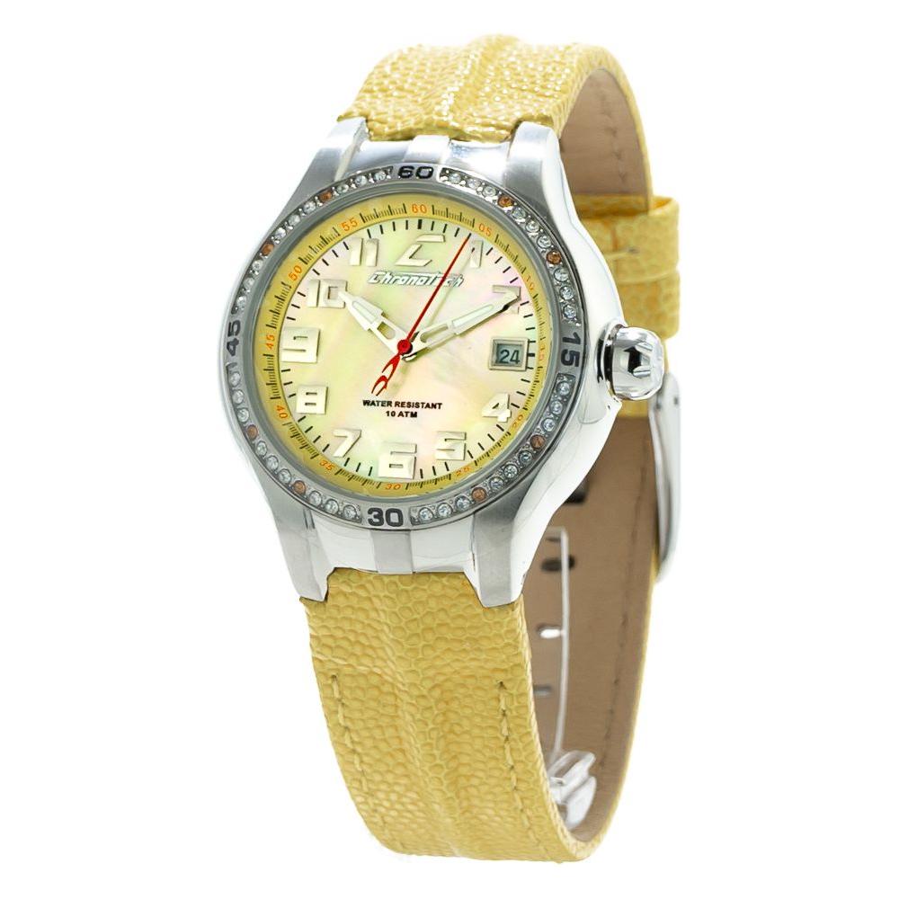 Chronotech Yellow Leather Watch Chronotech Dark Khaki
