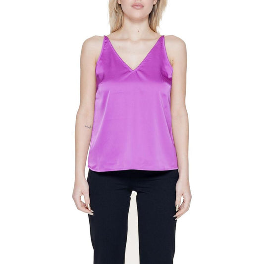 Vila Clothes Pink Polyester Tops & T-Shirt Vila Clothes Black