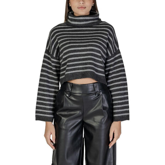 Only Gray Acrylic Sweater Only Dark Slate Gray
