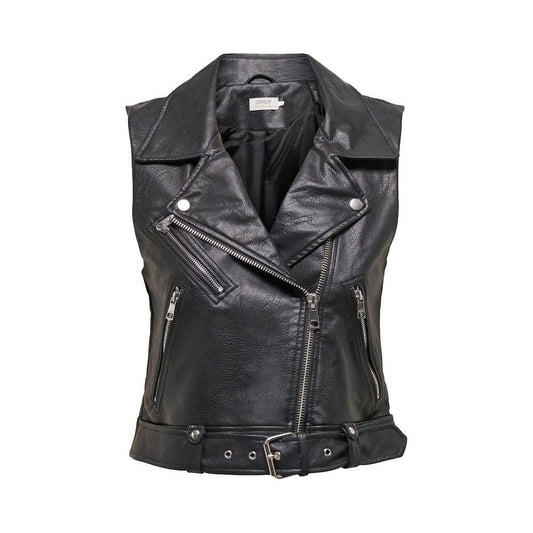 Only Black Polyester Jackets & Coat Only Dark Slate Gray