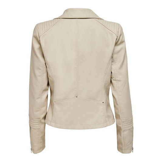 Only Beige Viscose Jackets & Coat Only Gray