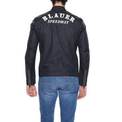 Blauer Black Polyamide Biker Jacket 1728,71956299936,Biker Jackets - Jackets & Coats - Clothing,Black,Blauer,Clothing,IT54 | XXL,Jackets & Coats - Clothing,Men,New with tags