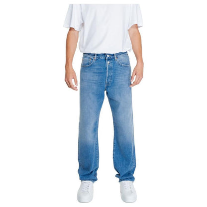 Replay Blue Cotton Relaxed Fit Jeans