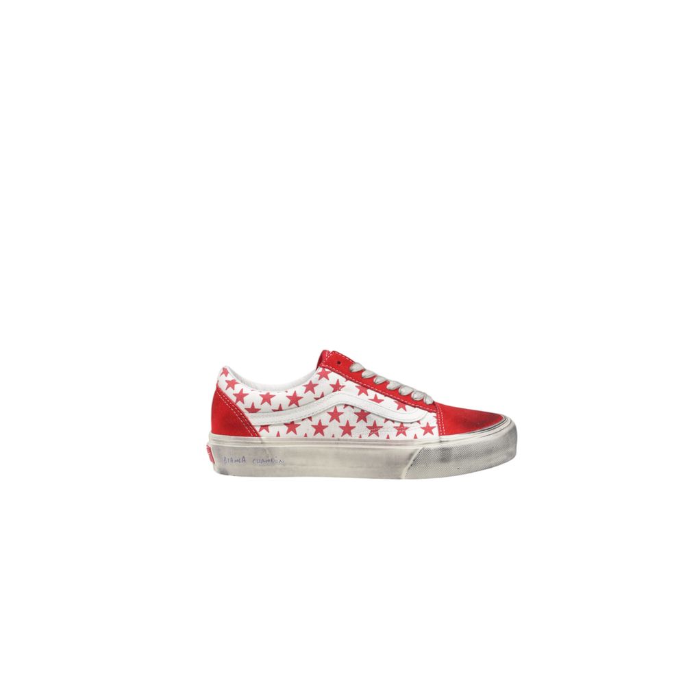 Vans Red Suede Leather Low Top Sneakers