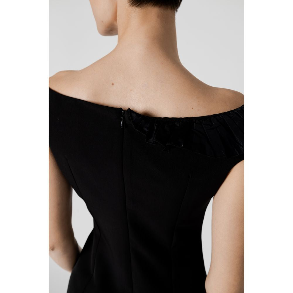 Sandro Ferrone Black Polyester Midi Dress 1728,42 | S,71956299936,Black,Clothing,Dresses - Clothing,Midi - Dresses - Clothing,New with tags,Sandro Ferrone,Women