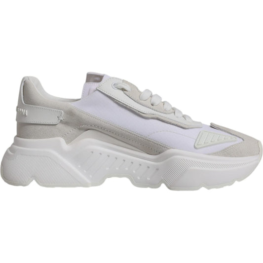 Dolce & GabbanaDolce & Gabbana White Leather Daymaster Low Top Sneakers Shoes1728,67345645728,Dolce & Gabbana,EU39/US6,EU43/US10,Material: 60% Calf Leather 38% Nylon 1% PVC 1% Elastane,Men,New with tags,Sneakers - Men - Shoes,White