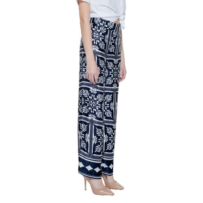 Street One Blue Viscose Casual Pants