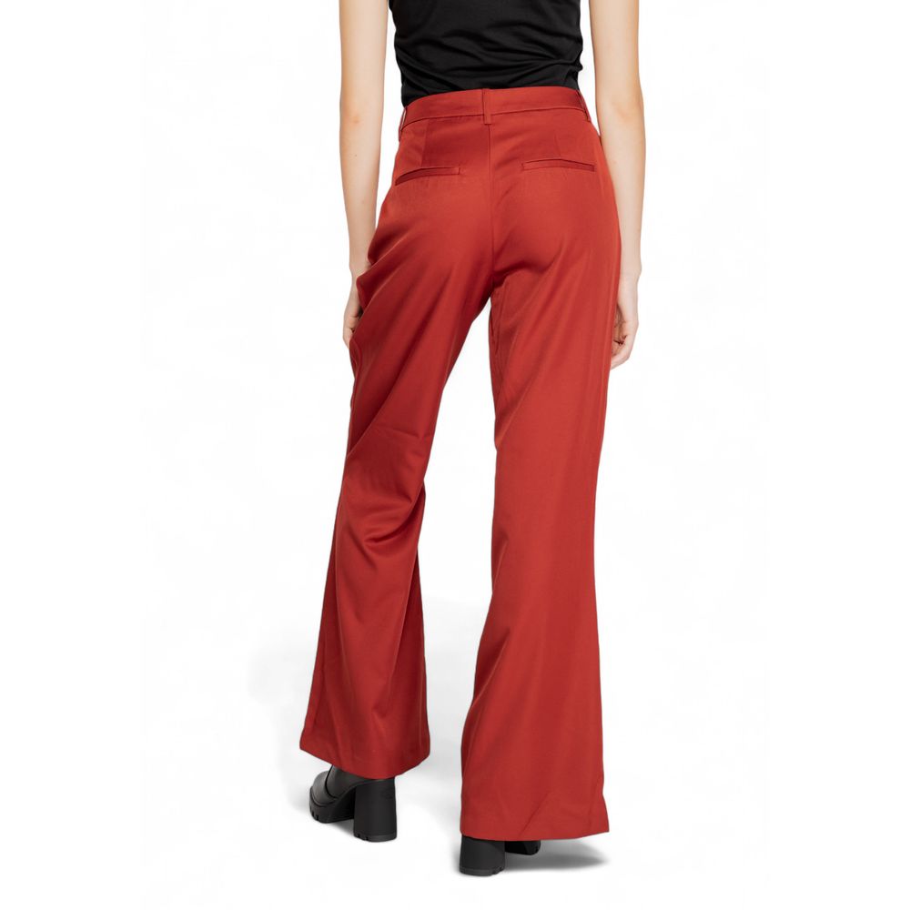 Vero Moda Red Polyester Flared Pants 1728,42/32 (W46),71956299936,Clothing,Flared Pants - Pants - Clothing,New with tags,Pants - Clothing,Red,Vero Moda,Women