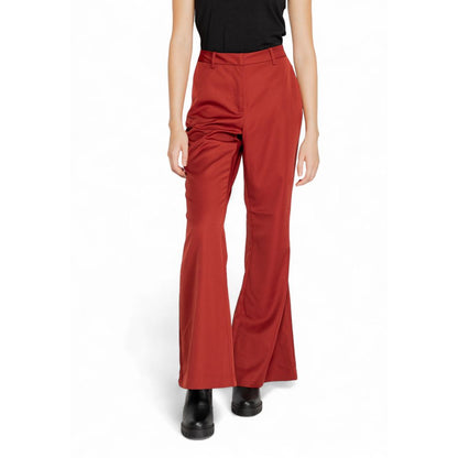 Vero Moda Red Polyester Flared Pants 1728,42/32 (W46),71956299936,Clothing,Flared Pants - Pants - Clothing,New with tags,Pants - Clothing,Red,Vero Moda,Women