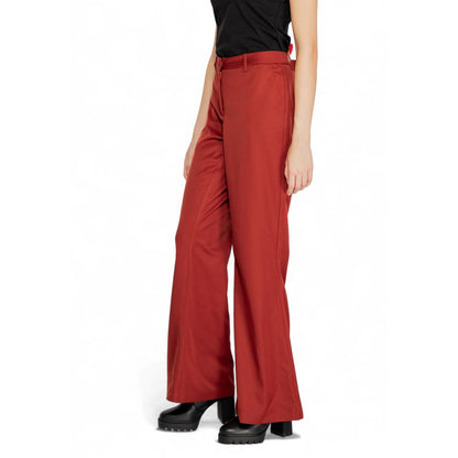 Vero Moda Red Polyester Flared Pants 1728,42/32 (W46),71956299936,Clothing,Flared Pants - Pants - Clothing,New with tags,Pants - Clothing,Red,Vero Moda,Women
