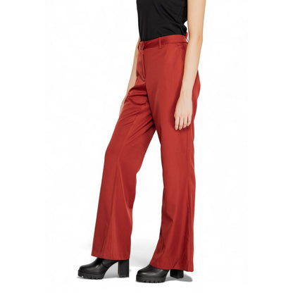 Vero Moda Red Polyester Flared Pants 1728,42/32 (W46),71956299936,Clothing,Flared Pants - Pants - Clothing,New with tags,Pants - Clothing,Red,Vero Moda,Women
