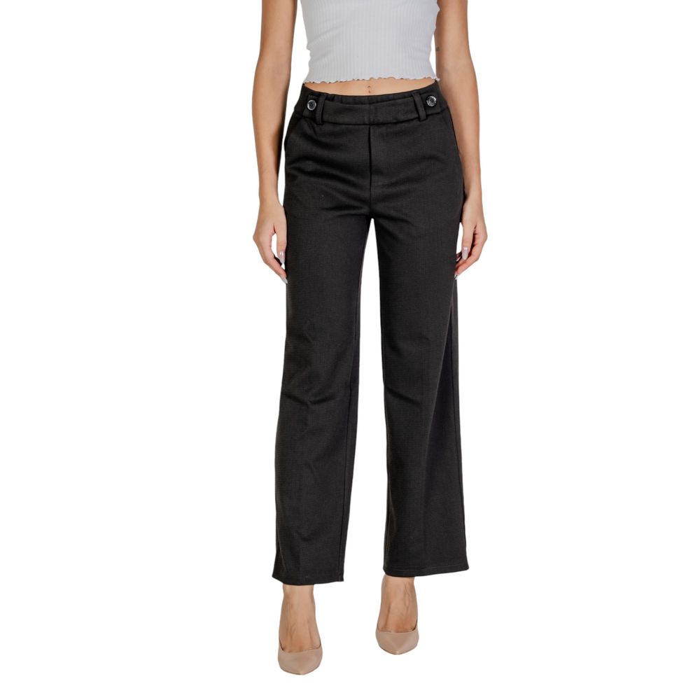 Street One Black Polyester Casual Pants