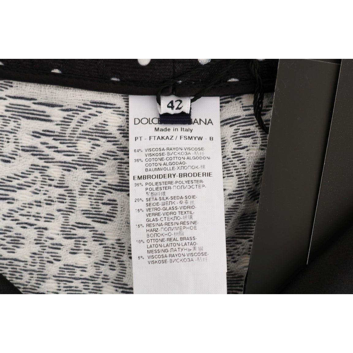 优雅圆点缀饰长裤