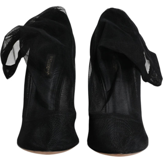 Dolce & GabbanaDolce & Gabbana Black Nylon Mesh Sock Style Boots Shoes1728,67345645728,Black,Boots - Women - Shoes,Dolce & Gabbana,EU40/US9.5,Material: 77% Nylon 14% Elastane 9% Calf Leather,Preowned / Defect,Women