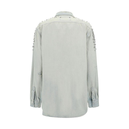 Golden GooseGolden Goose Boyfriend Shirt1728,72470364320,Blue,Golden Goose,New with tags,S,Shirts - Women - Clothing,Women,XS