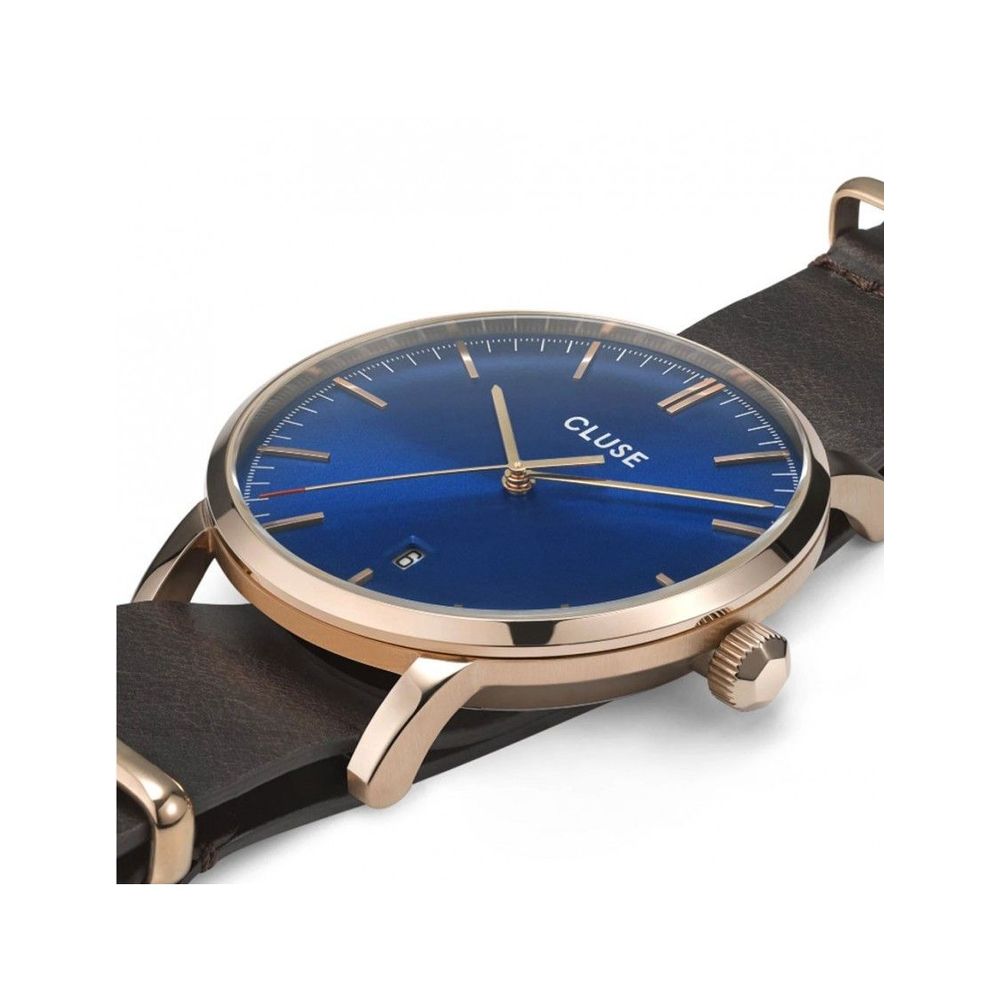 Cluse Brown Leather Dress Watch