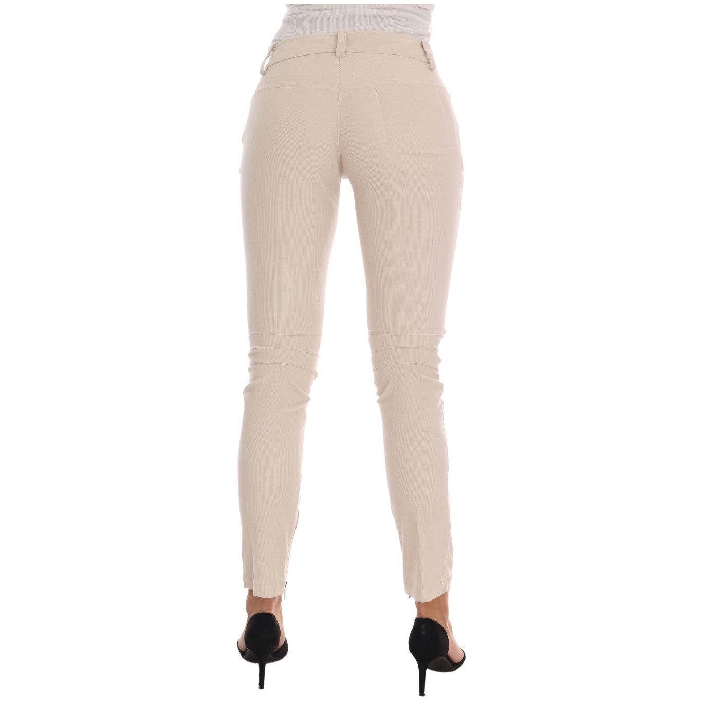 Ermanno Scervino Beige Slim Jeans Corduroy Skinny Pants