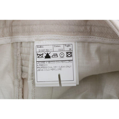 Ermanno Scervino Beige Slim Jeans Corduroy Skinny Pants