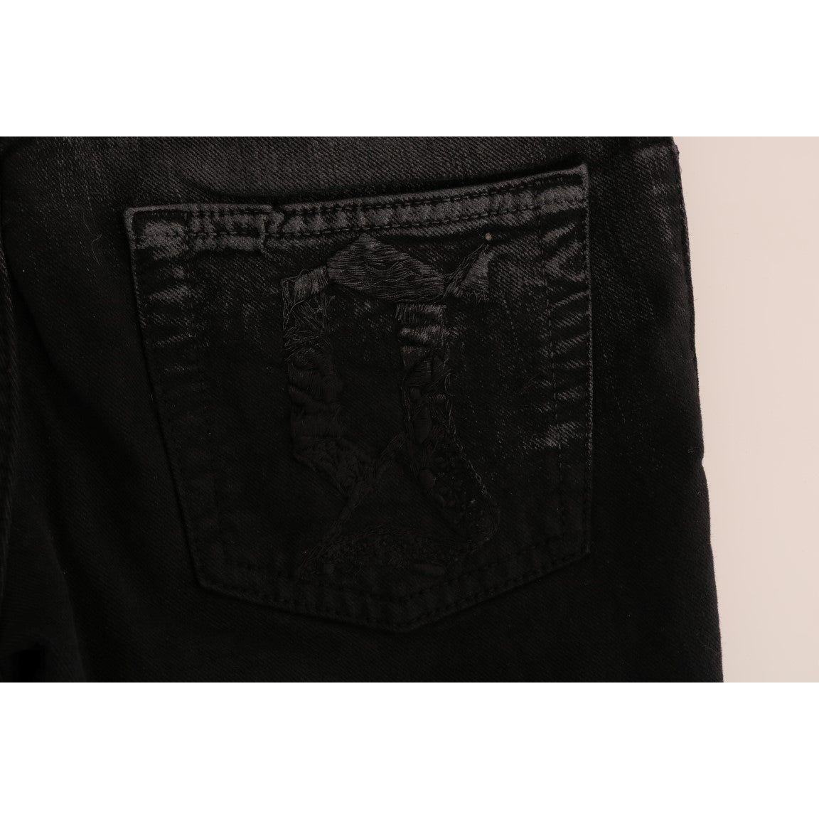 John Galliano Gray Wash Cotton Stretch Regular Fit Jeans