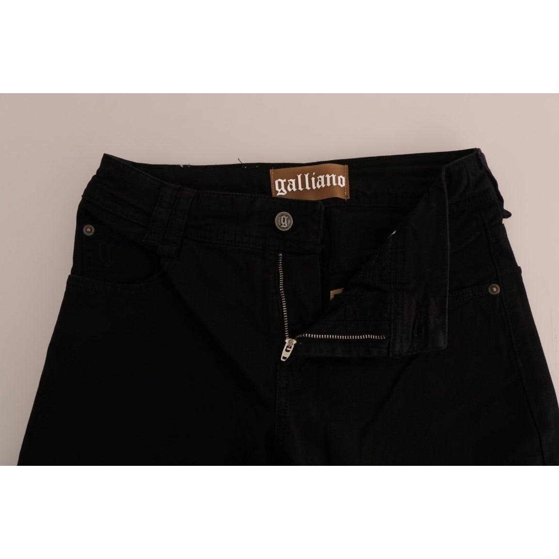 John Galliano Chic Black Regular Fit Denim Jeans Jeans & Pants John Galliano