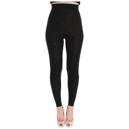 Dolce & Gabbana Gray Cashmere Stretch Tights