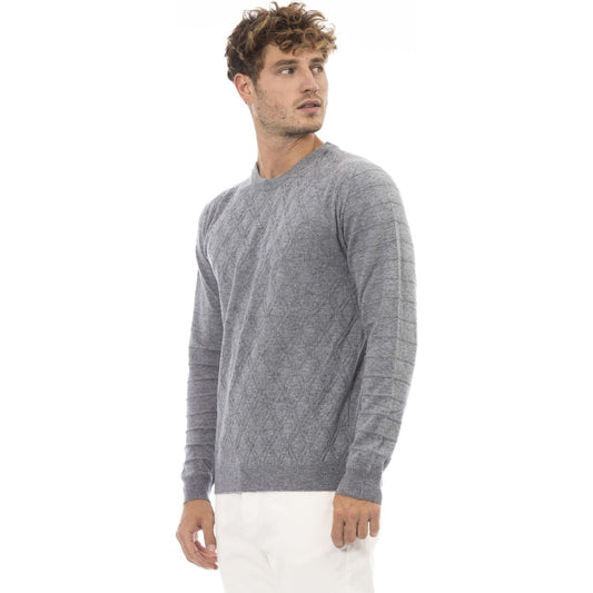 Alpha Studio Sweaters Sweaters Alpha Studio Light Slate Gray